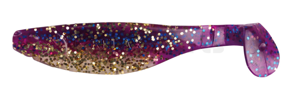 000212B313 Kopyto-River 4" (ca. 11,0 cm) klar gold Glitter  / violett-electric blue Glitter