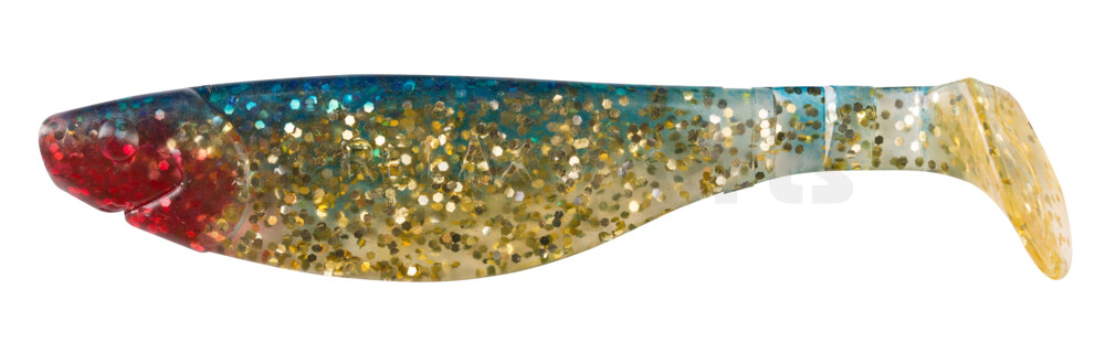 000212080 Kopyto-River 4" (ca. 11,0 cm) klar gold-Glitter / blau