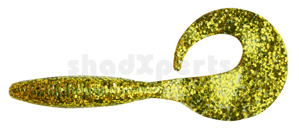 000611101 Super Grub 5" (ca. 11,5 cm) gold-glitter