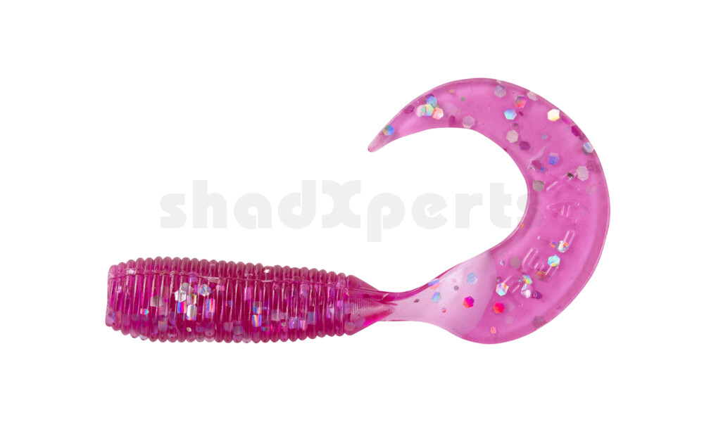 000635165 Twister 1" regulär (ca. 3,5 cm) violett transparent glitter
