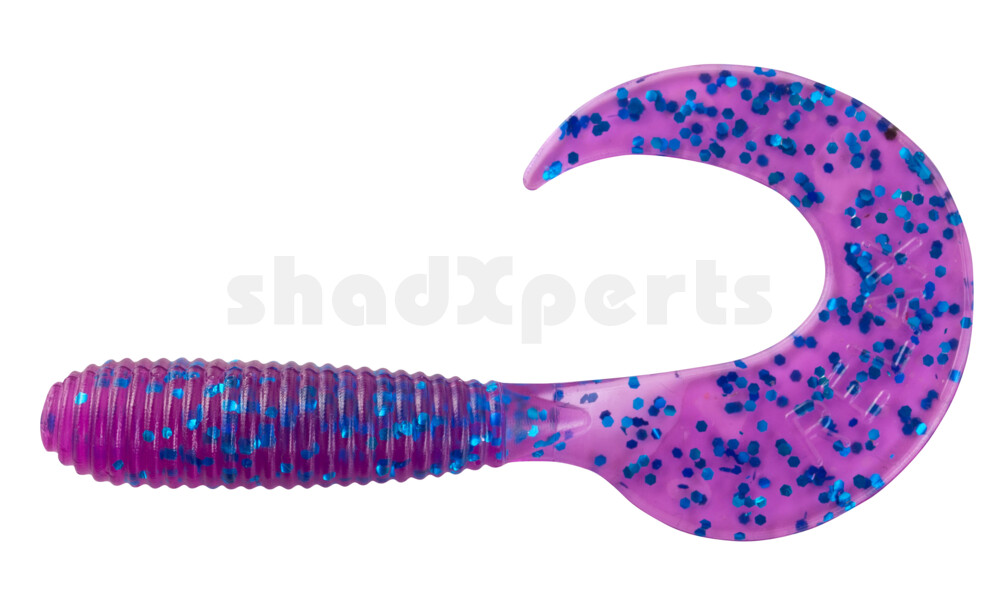 000607165 Twister 3" regulär (ca. 7,0 cm) violett transparent glitter