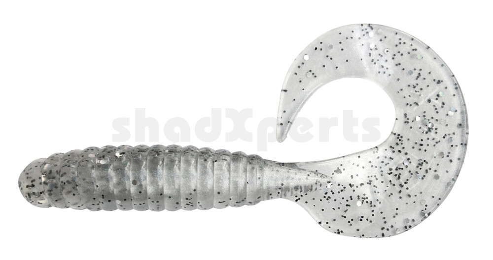 000508B004 Twister 4" laminiert (ca. 8,0 cm) perlweiss / klar salt´n pepper glitter
