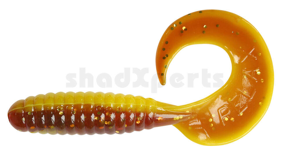 000508B017 Twister 4" laminiert (ca. 8,0 cm) gelb / motoroil glitter