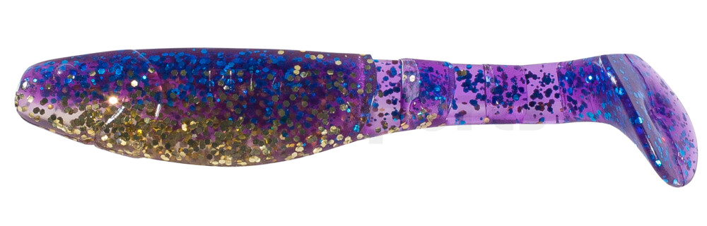 000211B313 Kopyto-Classic 4" (ca. 11,0 cm) klar gold Glitter  / violett-electric blue Glitter