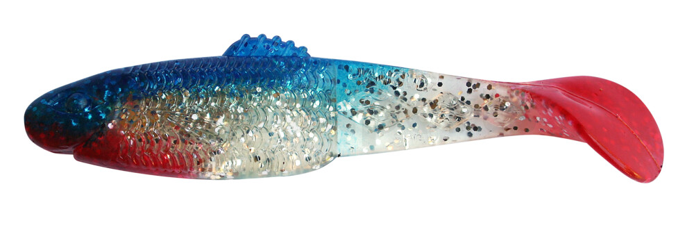 001413085 Diamond Shad 5" (ca. 13,5 cm) klar silber-Glitter / blau