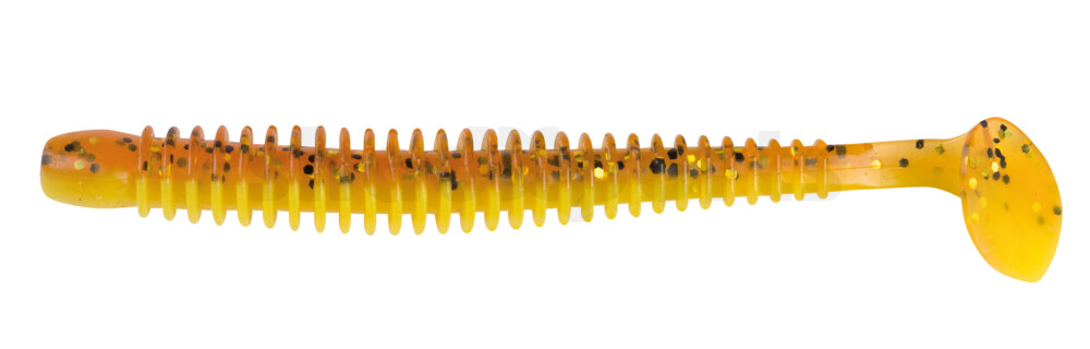 004010B017 Texas 4" (ca. 10 cm) gelb / motoroil Glitter