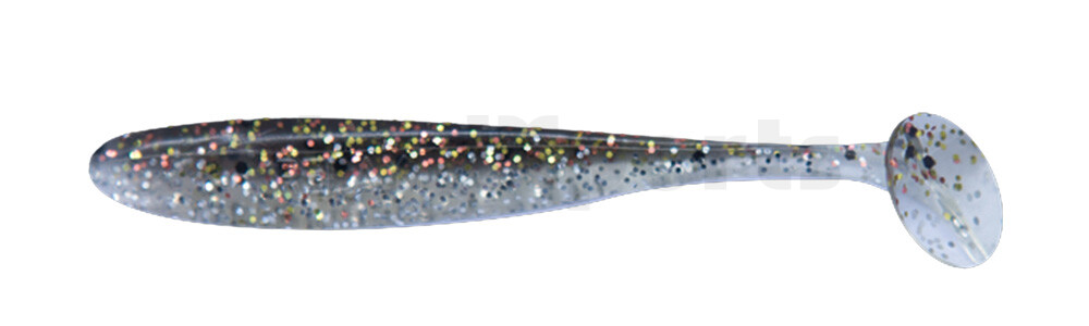 003407B586 Bass Shad 2,5“ (ca. 7 cm) clear silver glitter / smoke orange gold glitter