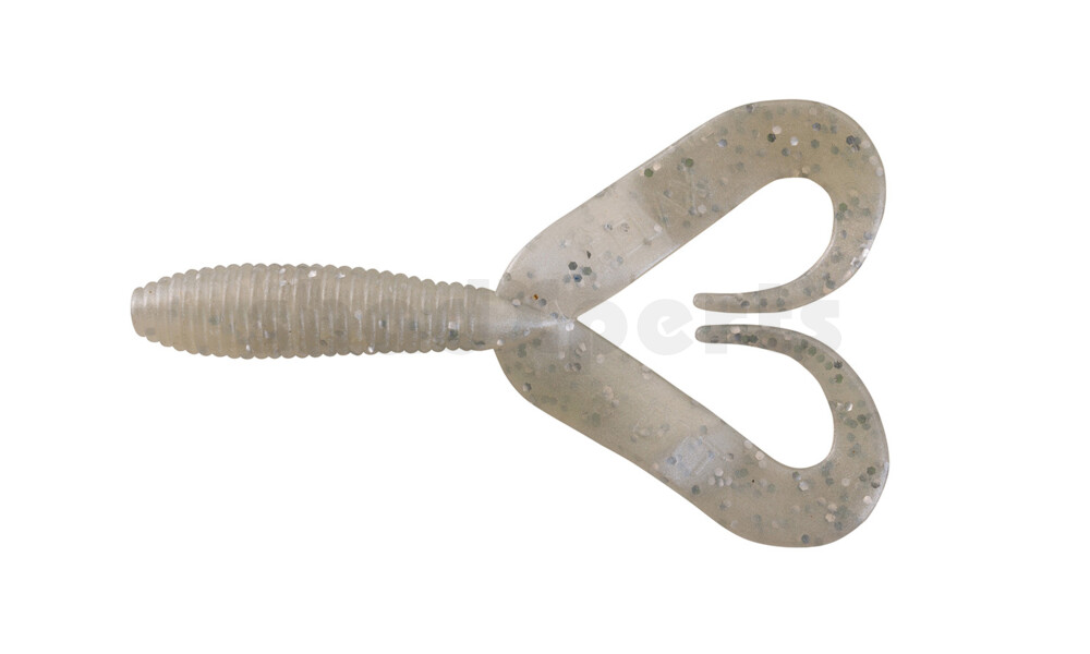 000607DT-005 Twister 3" Doubletail regulär (ca. 9,0 cm) perlweiss glitter