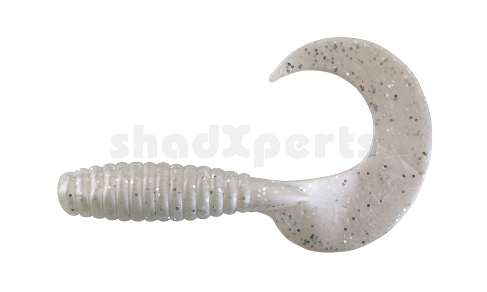 000613005 Xtra Fat Grub 5,5" regulär (ca. 13,0 cm) perlweiss glitter