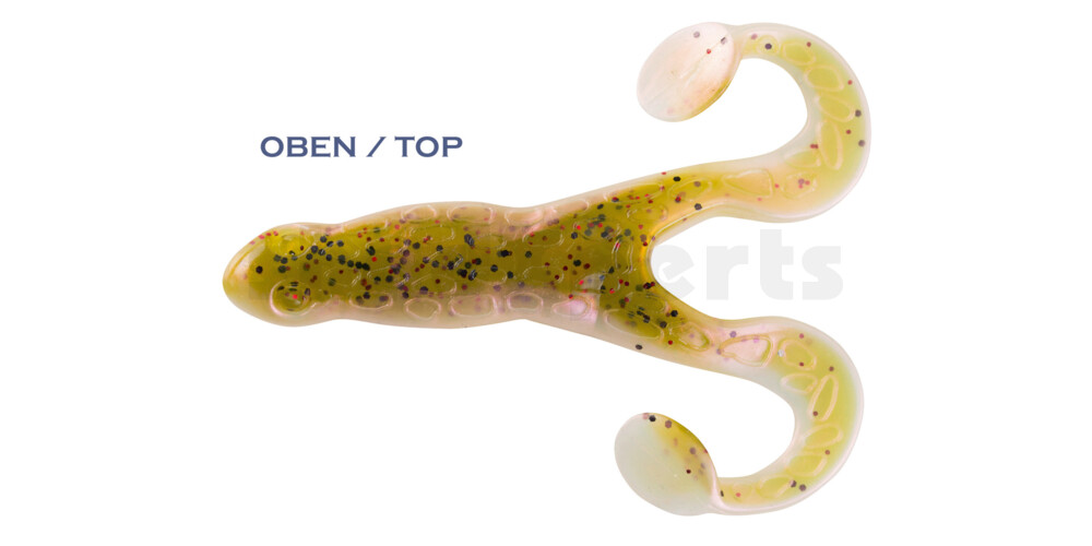 000312B003 Turbofrog 4" (ca.12,0 cm) perl / dunkelgrün Glitter (Rainbow)