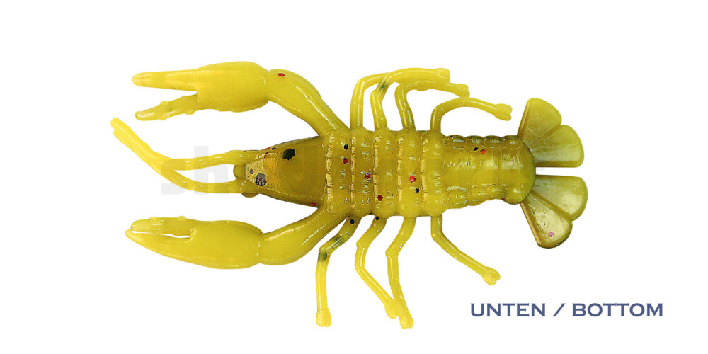 002306CF-06 Baby Crawfish 2" (6,5cm) gelb-olive-grün- Multiglitter