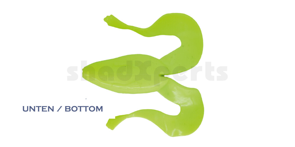 000311B002 Frog 3" (ca. 8,0 cm) fluogelb  / grün-Glitter