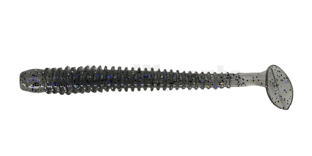 004010B031 Texas 4" (ca. 10 cm) blauperl / klar salt´n pepper Glitter