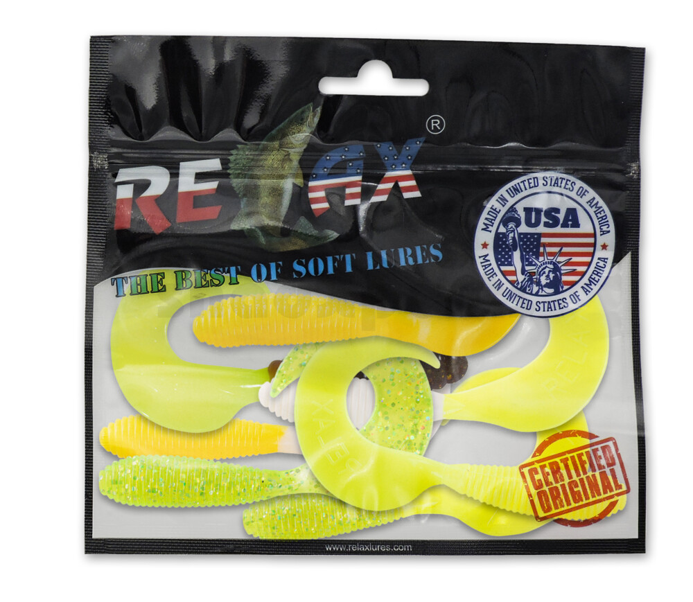 000607MIX2 Twister 3" Farbmix FLUO Original Relax ZIP BAG (wiederverschließbar)