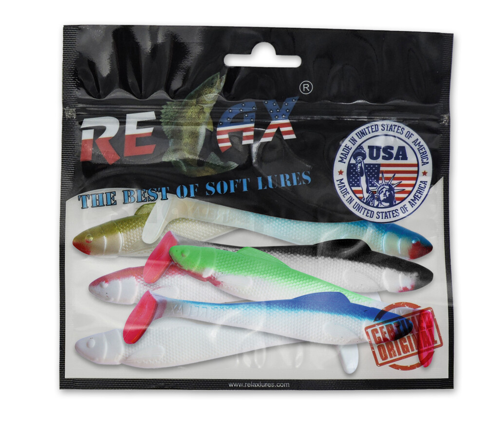 001708MIX4 Ohio 2,5" Farbmix weiß Original Relax ZIP BAG (wiederverschließbar)