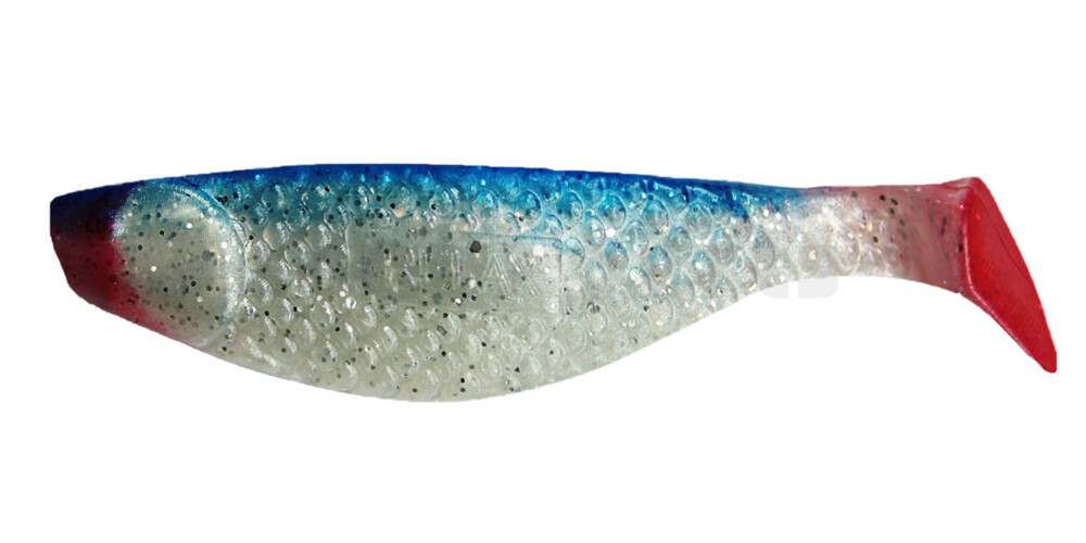 000110035 Aqua 4" (ca. 10,0 cm) perlweiss-glitter / blau