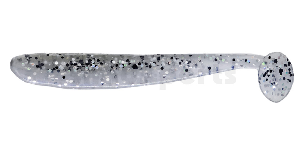 003408B031 Bass Shad 3“ (ca. 7,5 cm) blauperl / klar salt´n pepper Glitter