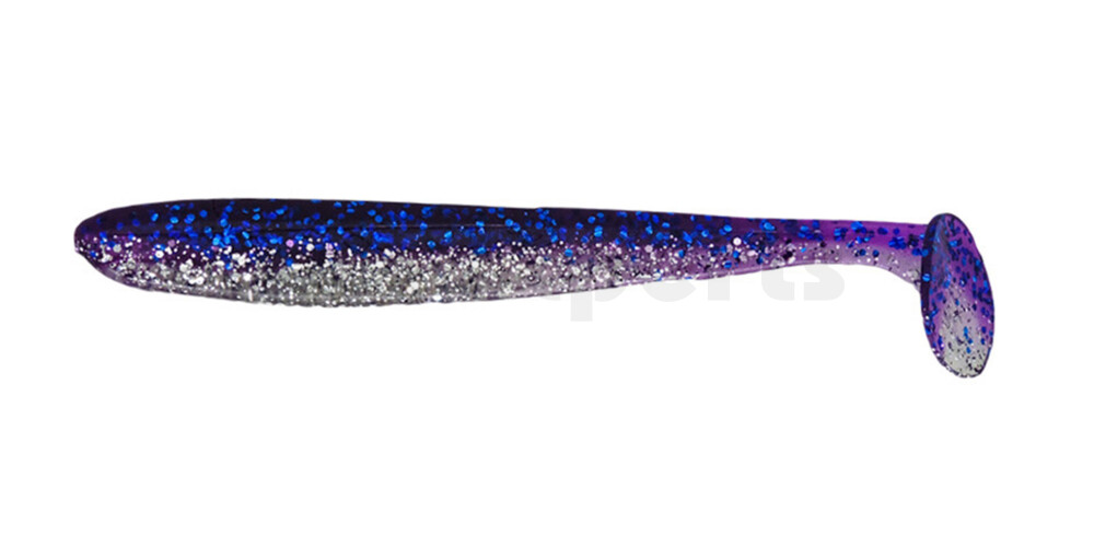 003413B314 Bass Shad 4,5“ (ca. 13 cm) klar silber Glitter / violett-electric blue Glitter