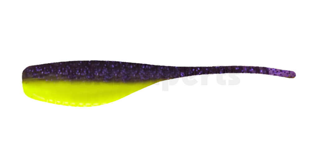 002405022 Stinger Shad 2" (5,2cm) Purple Glitter/Opaque Chartreuse