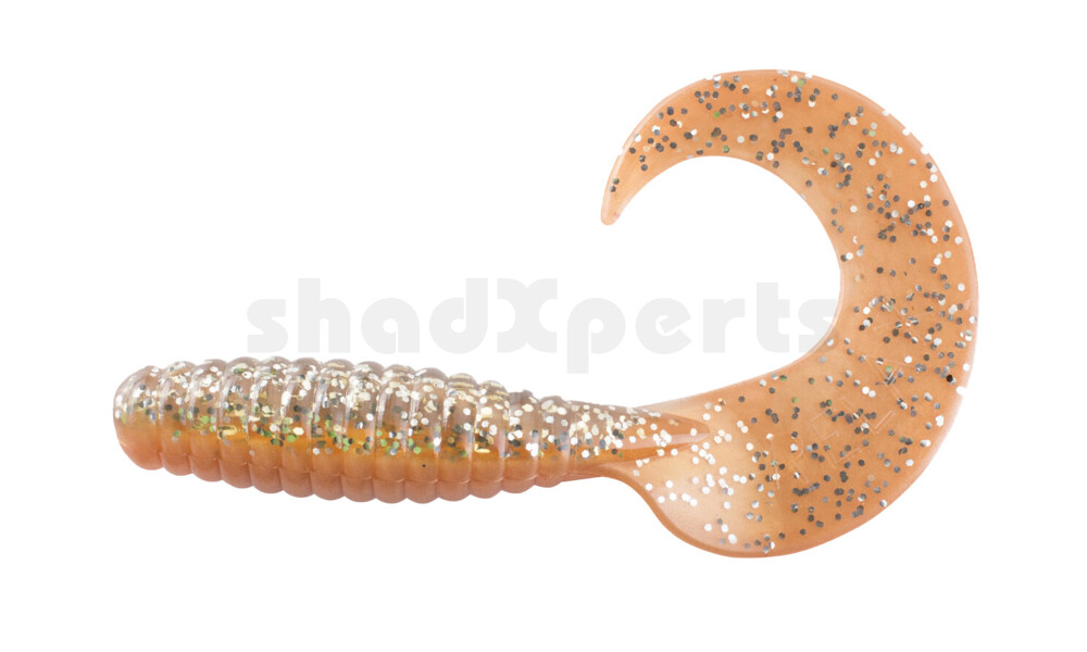 000513B083 Xtra Fat Grub 5,5" laminiert (ca. 13,0 cm) klar silber glitter / braun-glitter
