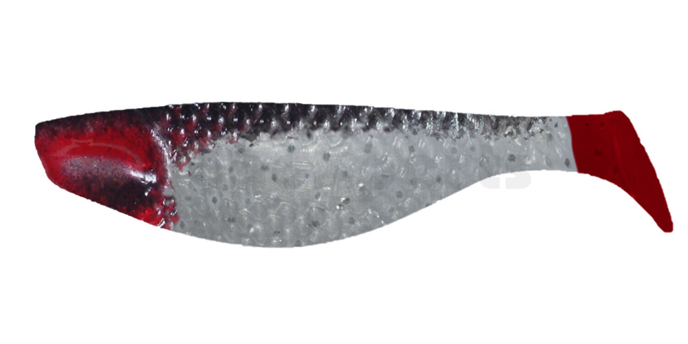 000110014R Aqua 4" (ca. 10,0 cm) perl / schwarz / red tail