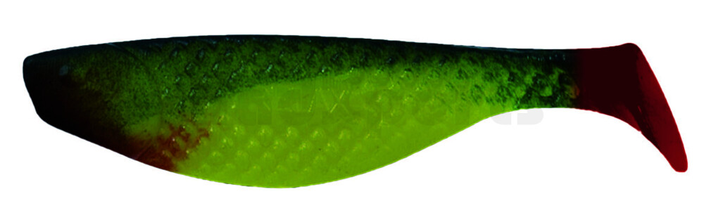 000108235R Aqua 3" (ca. 8,0 cm) gelb / blau / red tail