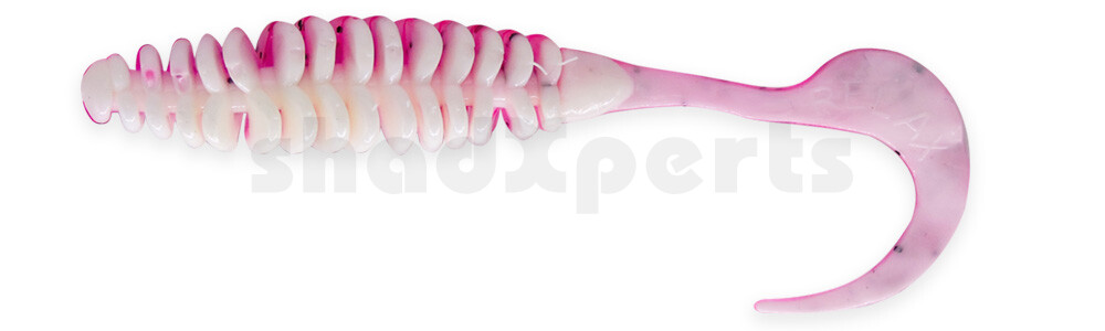 000512B320 Turbotwister 5" (ca. 12,0 cm) reinweiss / hot pink Glitter