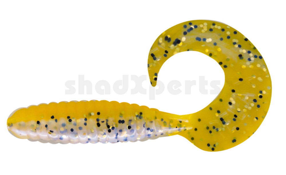 000508B904 Twister 4" laminiert (ca. 8,0 cm) blauperl pepper glitter / gelb