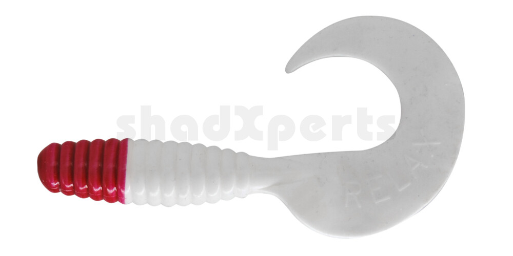 000613001RPH Xtra Fat Grub 5,5" regulär (ca. 13,0 cm) reinweiss / red painted head