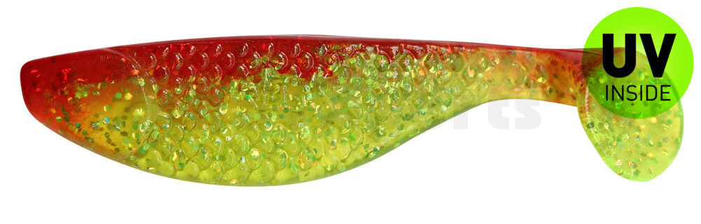 000110068 Aqua 4" (ca. 10,0 cm) grün(chartreuse)-glitter / rot