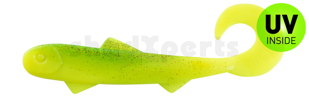 000923B002 Banjo Twister 9" (ca. 23,0 cm) fluogelb  / grün-Glitter