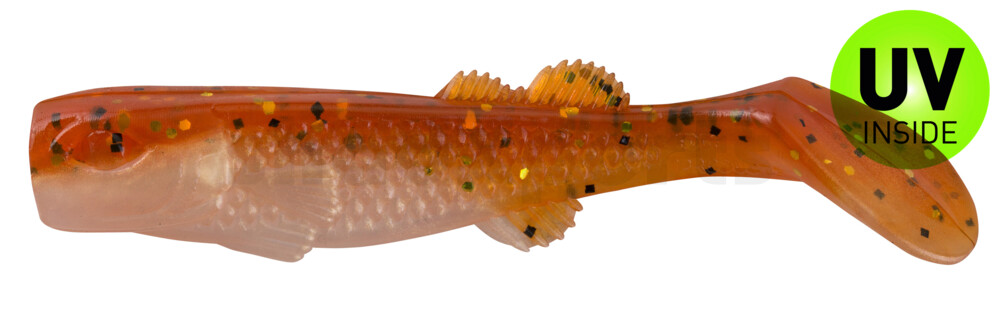 000708B023 California 3" (ca. 8,0 cm) goldperl / motoroil Glitter