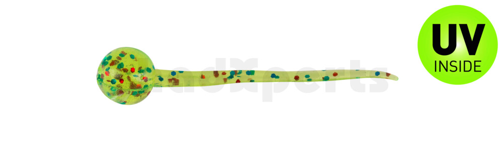 003703018 Sperm Worm 1" (ca. 3 cm) grün(chartreuse) glitter