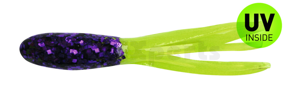 001635069 Baby Tube 1" (ca. 3,5 cm) violett tranpar. gl./fluogelb