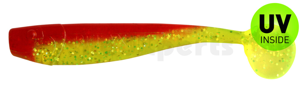 002011068 King-Shad 4" (ca. 11,0 cm) grün(chartreuse)glitter / rot