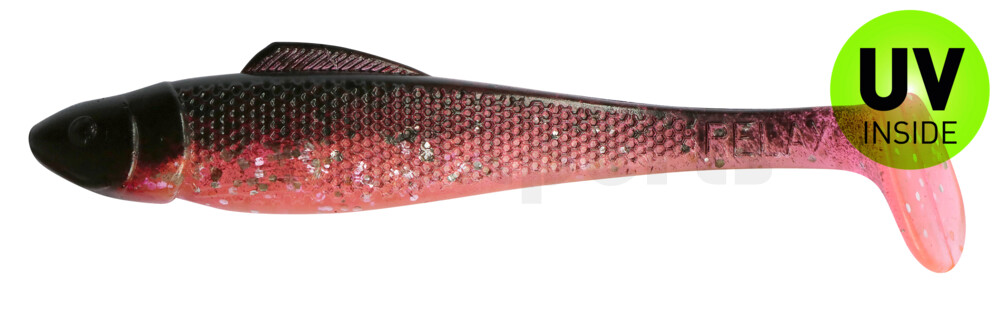 001713331 Ohio 5" (ca. 13 cm) hot pink-Glitter Perleffekt / schwarz