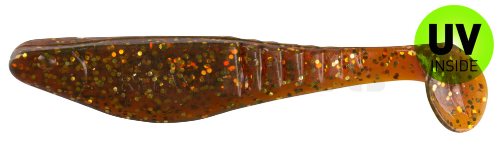 000812092 Shark 4" (ca. 11,0 cm) motoroil-gold-Glitter