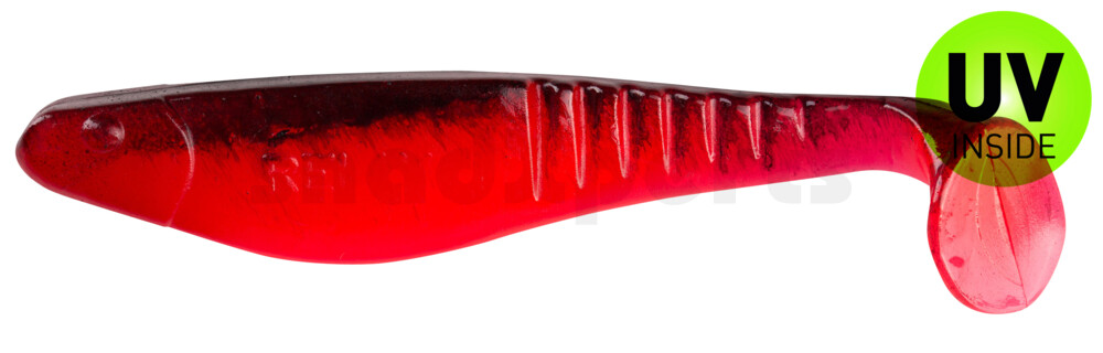 000812205 Shark 4" (ca. 11,0 cm) feuerrot / schwarz