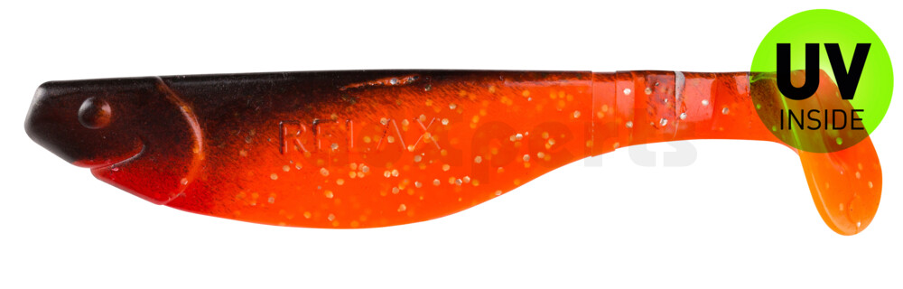 000212074 Kopyto-River 4" (ca. 11,0 cm) orange-Glitter / schwarz