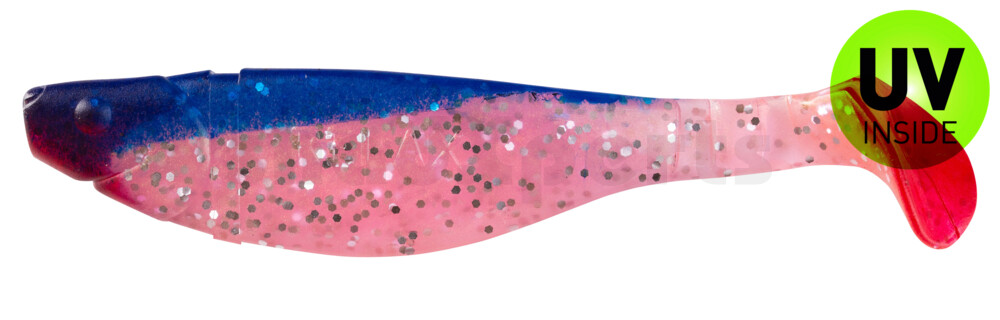000212332 Kopyto-River 4" (ca. 11,0 cm) hot pink-Glitter Perleffekt / blau