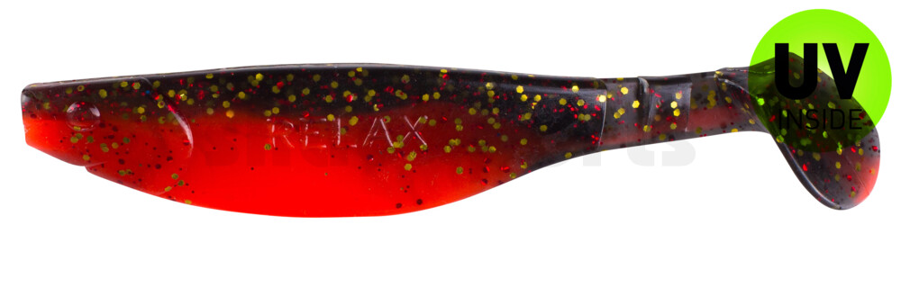 000212B317 Kopyto-River 4" (ca. 11,0 cm) feuerrot / schwarz rot-gold Glitter