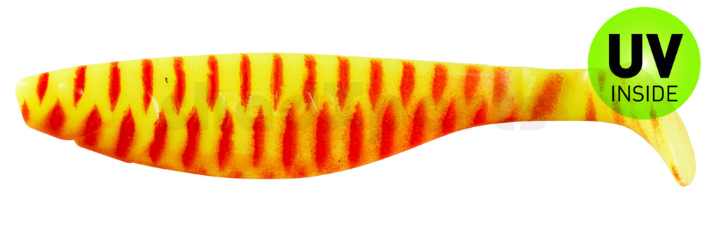 000214089 Kopyto-River 5" (ca. 13,0 cm) fluogelb rot gestreift