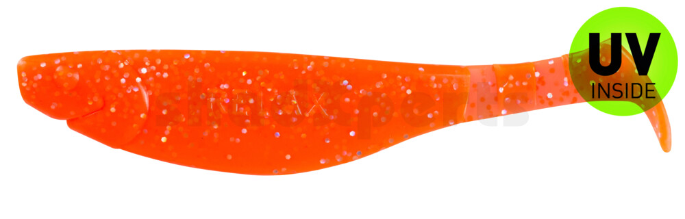 000214121 Kopyto-River 5" (ca. 13,0 cm) klar fluoorange glitter