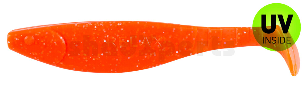 000216121 Kopyto-River 6" (ca. 16,0 cm) klar fluoorange glitter