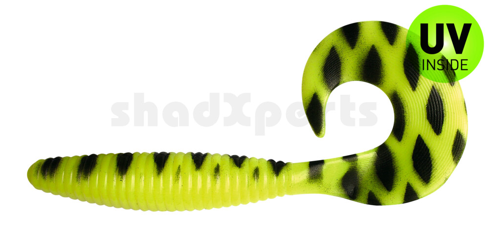 000617090 Magnum Twister 6" (ca. 16,0 cm) fluogelb / schwarz