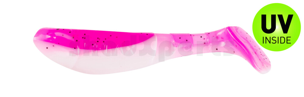 000207B320 Kopyto-Classic 2,5" (ca.7,0 cm) reinweiss / hot pink Glitter