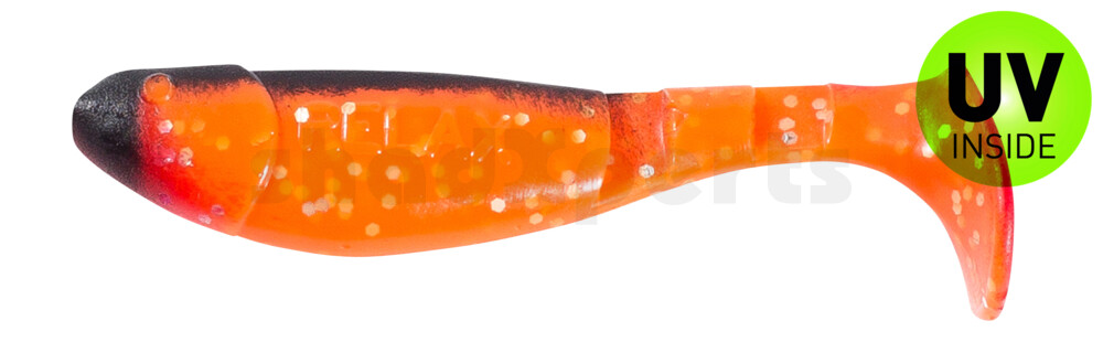 000207074 Kopyto-Classic 2,5" (ca.7,0 cm) orange-Glitter / schwarz