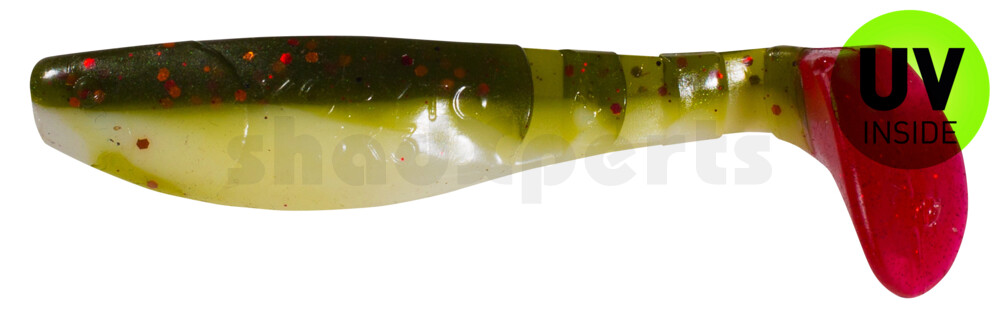 000208B188RT Kopyto-Classic 3" (ca. 8,0 cm) reinweiss / olive-tree-Glitter / red tail