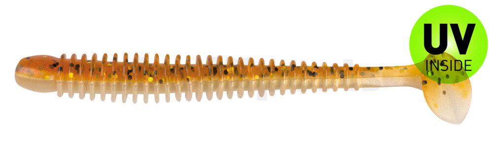 004010B023 Texas 4" (ca. 10 cm) goldperl / motoroil Glitter