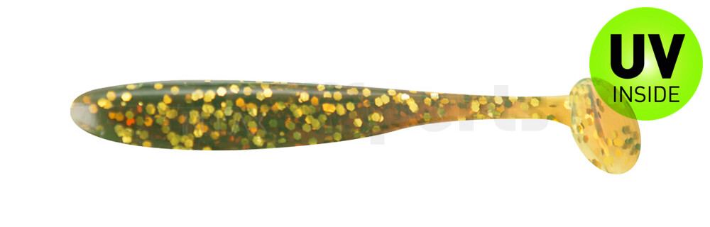 003407092 Bass Shad 2,5“ (ca.7 cm) motoroil-gold-Glitter